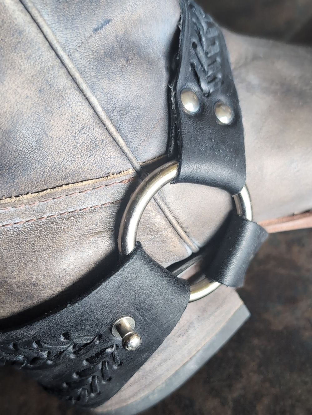 Freebird by Steven Timber Stone w Black 🖤 Harness Tall Leather Riding Boots - Picture 11 of 16
